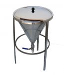 Cône de filtration inox avec filtre conique papier et couvercle