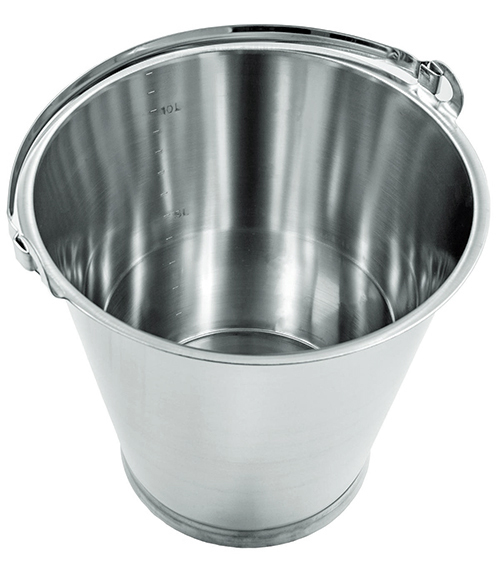 Seau En Acier Inoxydable 8 Litres Avec Couvercle - Rond, étanche, Poignée Robuste - Pour Rangement Alimentaire (riz, Farine, Huile) Ou Usage Extérieur